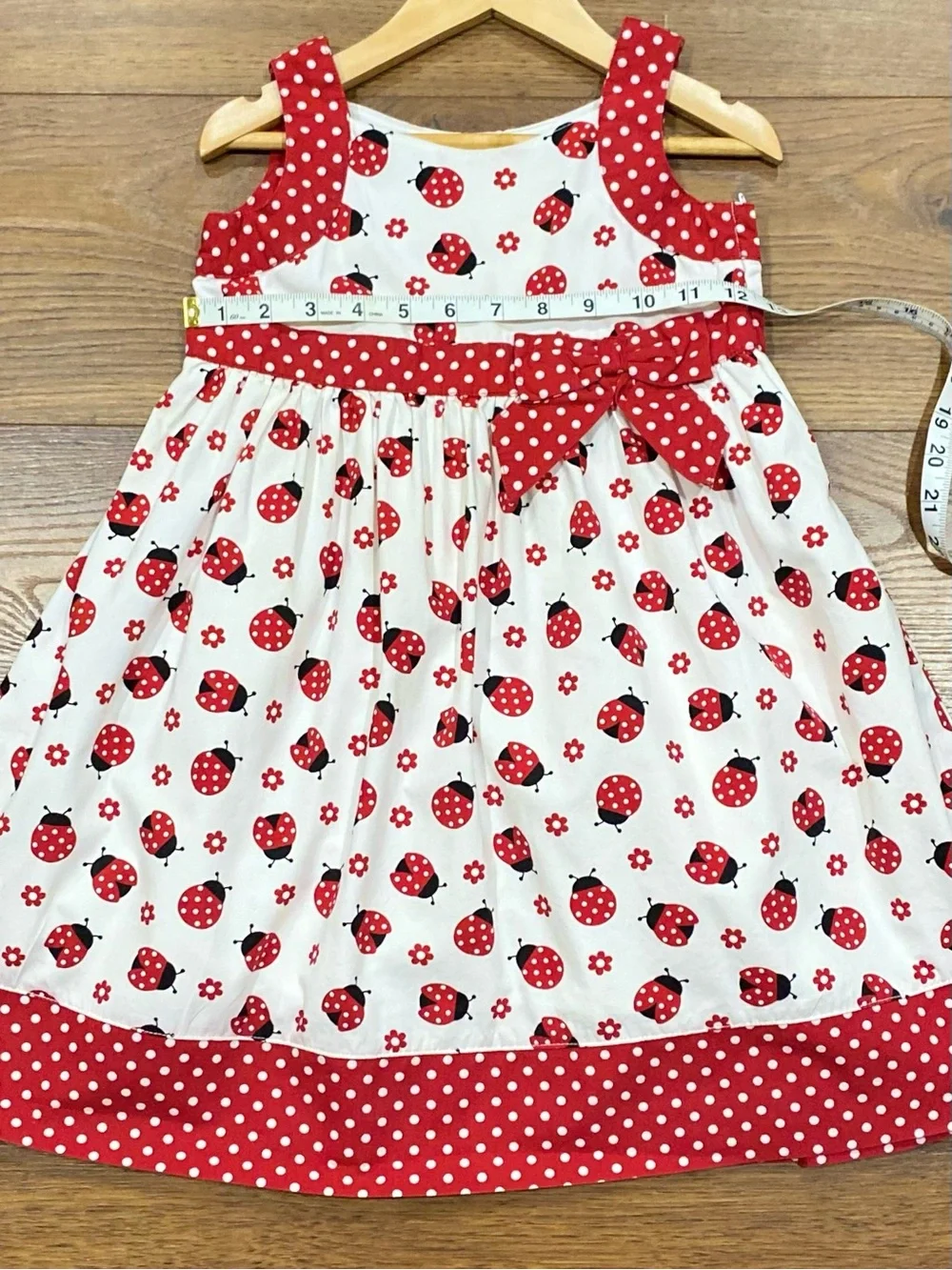 Gymboree Girls Polka Dot Ladybug Red and White Sundress Size 5